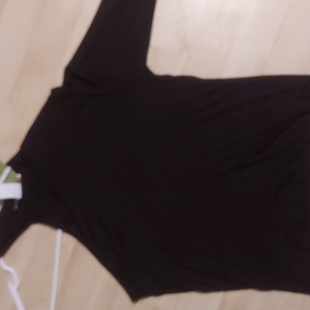Nice dark brown one shoulder wrap around neck shirt